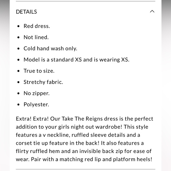 🆕(NWT) HELLO MOLLY TAKE THE REIGNS DRESS RED. Size US 6/ MEDIUM - Picture 8 of 8